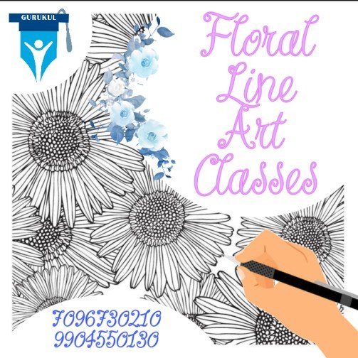 Floral Line Art Classes